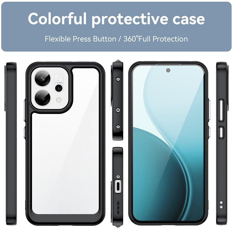 Для oppo Reno14 Global Чехол oppo Reno14 Reno14 Pro Global Обложка Funda Противоударный Прозрачный ПК + ТПУ Силиконовый Защитный Чехол для Телефона