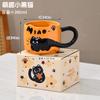 Креативная мультяшная кружка с кошкой, персонализированный подарок, чашки для завтрака, кофейная керамическая чашка, оригинальные кружки, посуда для напитков, чашка для чая, смешная