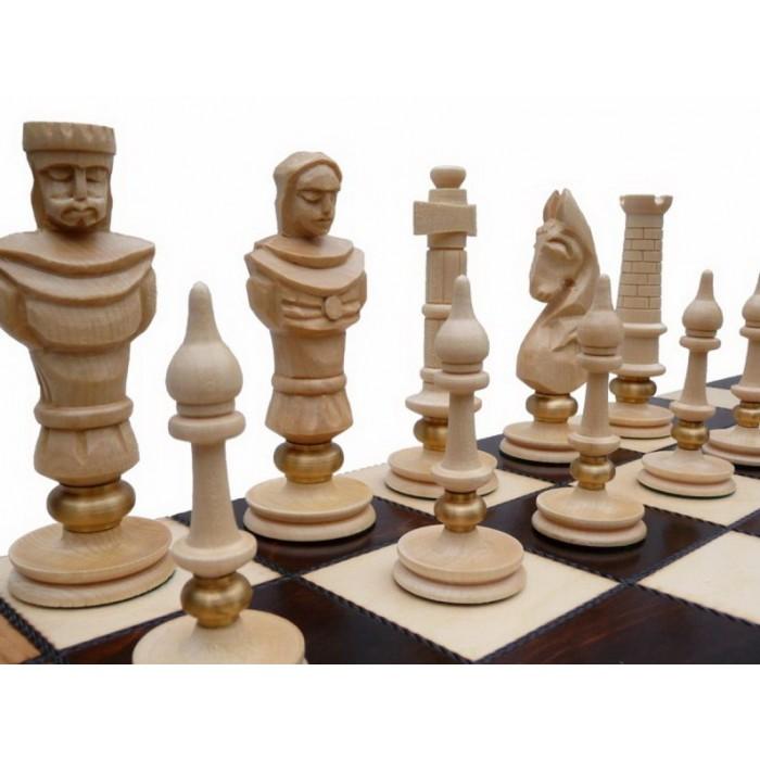Модель шахмат резная деревянная Роял люкс 62х62 см Шахматы ручной работы 104