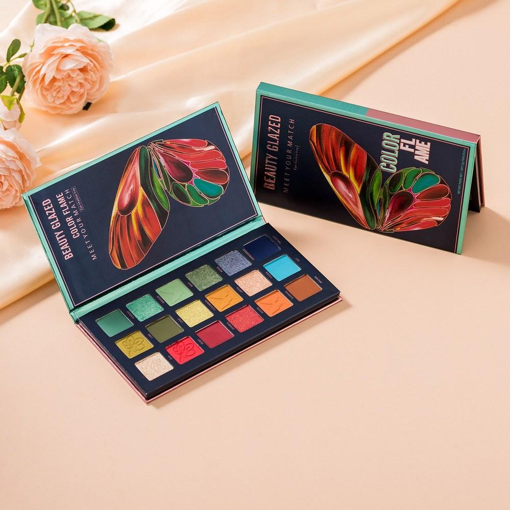 Палитра теней для век BEAUTY GLAZED в виде бабочек, 18 цветов, 1 шт., 02. Б111