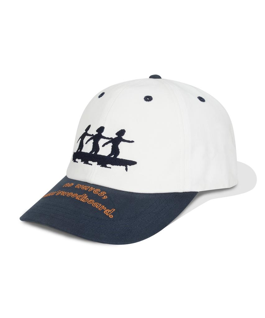 MAGOODGAN Головной убор 9318 Кепка-бейсболка из хлопка с цветовыми блоками Surfer White