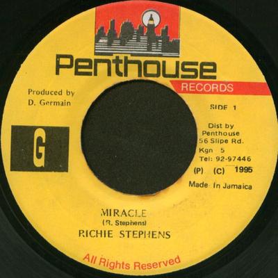7-дюймовая пластинка RICHIE STEPHENS Miracle NONE Penthouse Recor 1995 Ямайка Регги Ска Даб Б/у