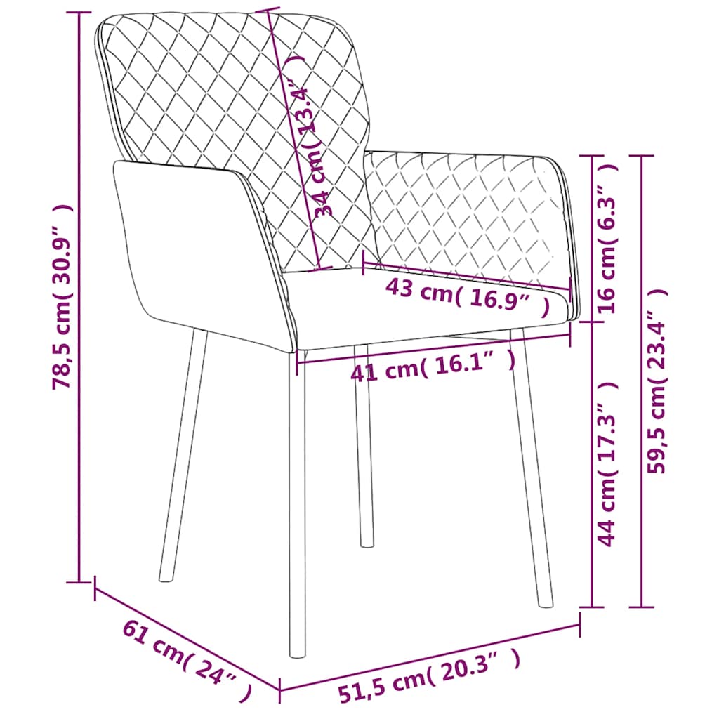 Dining Chairs 2 pcs Burgundy Velvet