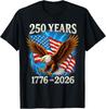 Белоголовый орлан и флаг 250 лет 1776 2026 250-й день рождения Футболка