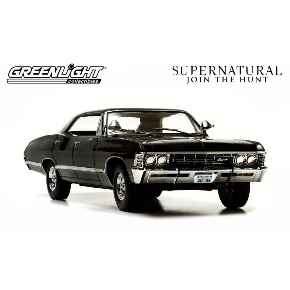Greenlight 1967 Chevrolet Impala Sport Sedan Ohio License Plate Series 1/18 "Supernatural (TV 2005-)"