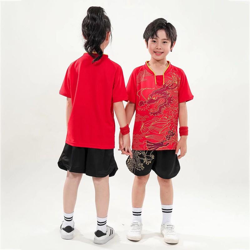 Adult Kids Badminton Shirt Shorts Set Tennis Table Training Competition