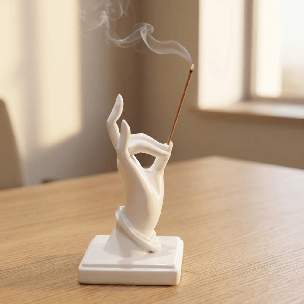Zen Style Hand Shaped Incense Burner 3D Printed Hand Shaped Incense Stick Burner Aromatherapy