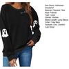 Halloween Sweatshirts for Women Spooky Season Graphic Cute Ghost Sweater Pullover Long Sleeve Crewneck Tops