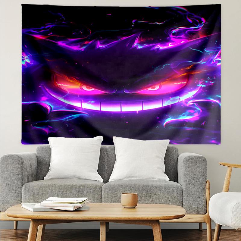 1PC Ghost Haunting Glow K-pop music group Tapestry Accessories for Bedroom,Livingroom, dormitory Room Wall Decor Fan Birthday Gifts