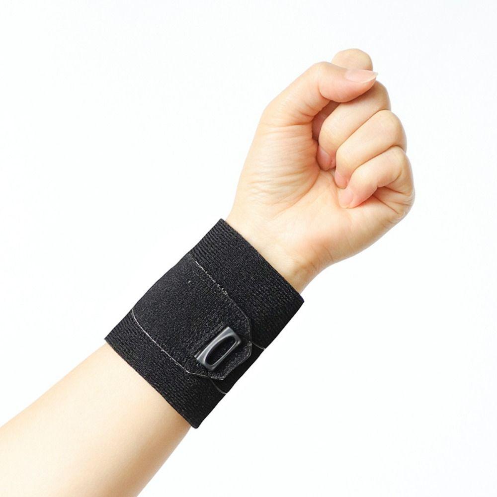 Knob Adjustable Wrist Support Band Built-in Silicone Pad Thicken Badminton Wrist Support Brace Non-slip Cushioning