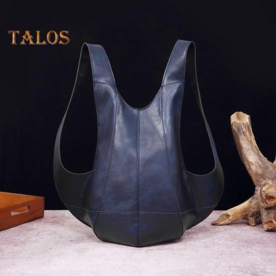 Рюкзак из искусственной кожи, водонепроницаемый, ретро, однотонный, с широкими плечевыми ремнями, в форме жилета, большой емкости, уменьшающий нагрузку, сумка для школы, работы, путешествий