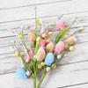 Пасхальные красочные яйца ветка дерева DIY цветочные букеты искусственное растение 2025 счастливой пасхальной вечеринки украшение для дома ваза весенний цветочный стебель