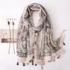 New Fashion Summer Women Scarf Bohemia Flower Beach Hijab Shawls and Wraps Female Foulard Echarpe Designer Pashmina Bandana