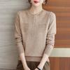 Pullover Sweater Round Neck Top Women Spring and Autumn Westernized Loose Outerwear with Sweaters and Knitted Pullover