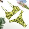 Леопардовый бикини женский купальник пуш-ап женский микро сексуальный комплект бикини стринги купальный костюм