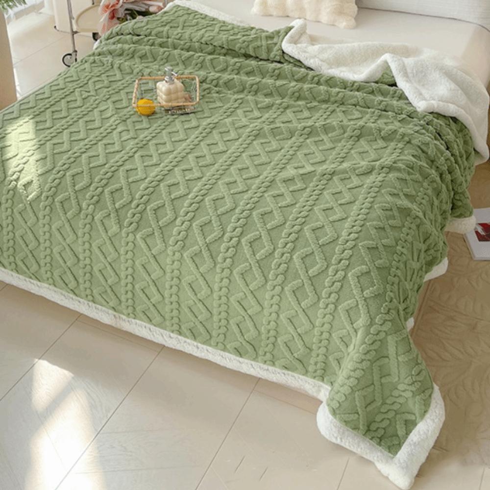Однотонное коралловое флисовое одеяло, утолщенное одеяло для сна в офисе, ромбовидное фланелевое одеяло для путешествий