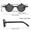 Steampunk Flip Up Sunglasses Retro Rivets Vintage Small Round Popular Sun Glasses Double -Layer Flip Lens Punk Eyeglasses Uv400
