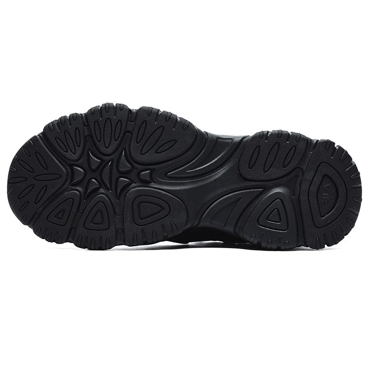 Fila Жидкость 4 Кошачья лапа 4.0 Ткань Синтетическая кожа Ретро Повседневная одежда Прочные Низкие кроссовки Папины кроссовки Мужские кроссовки Черный F12M232127FBK