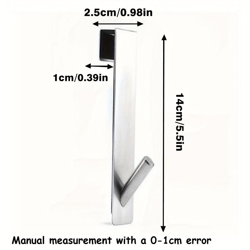 2pcs Heavy-Duty Stainless Steel Glass Door Hooks with Silent Pads - Wall-Mounted Towel Rack for Bathroom for Towels Robes, Coats