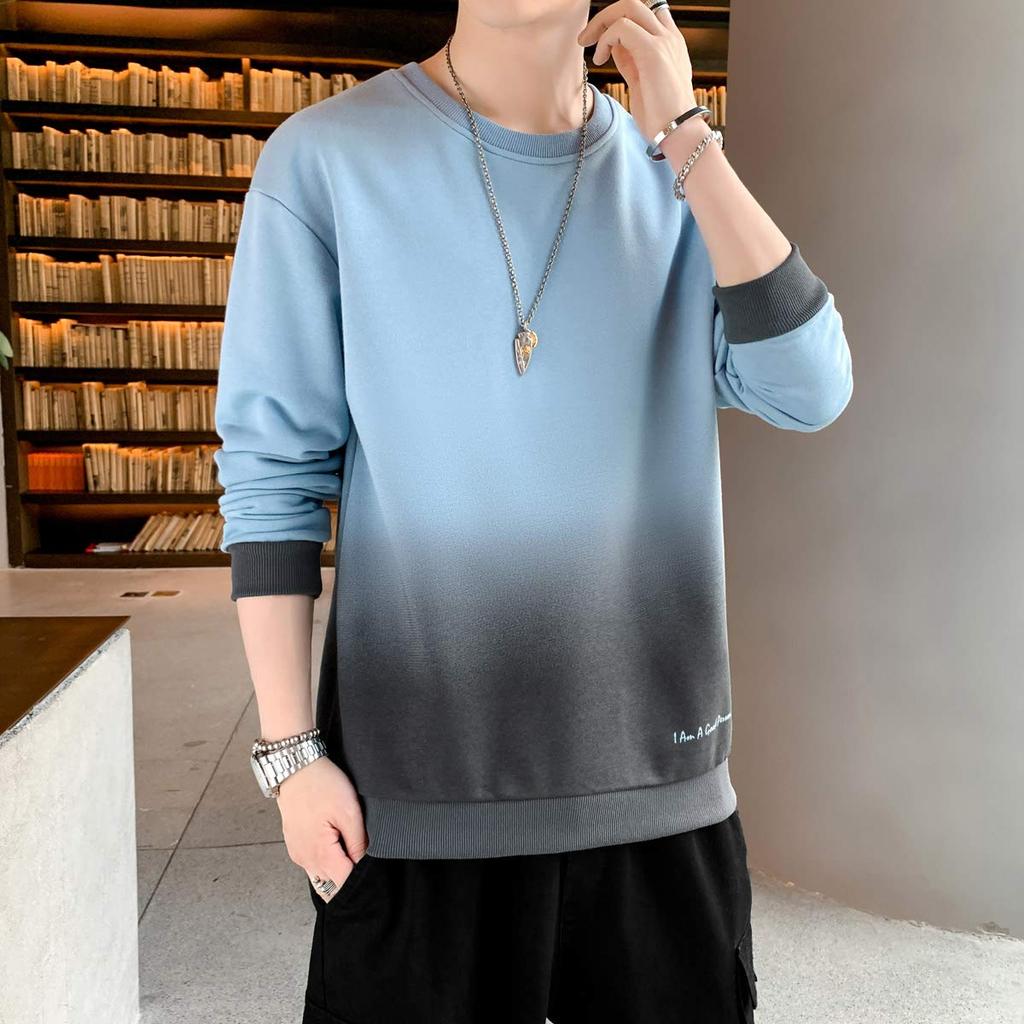 Autumn Long Sleeve Gradient Large Popular Large [Aidemeng] Hoodie, Men's Sweatshirt, Clothes, T-shirt, Top, Pullover, Loose, Casual, Size, Clothes,