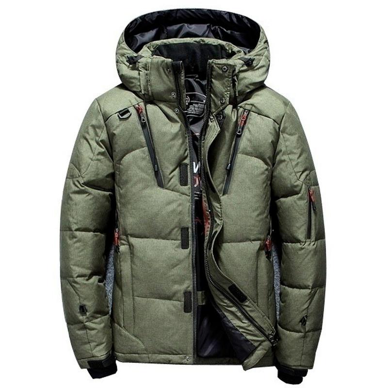 -30 ℃ Зимняя мужская толстая куртка-пуховик, мужская зимняя парка, пальто, мужская теплая зимняя куртка-пуховик, верхняя одежда