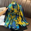 1116 new silk scarf women's summer sunscreen beach scarf women's oversized holiday shawl with fashionable foreign style scarf