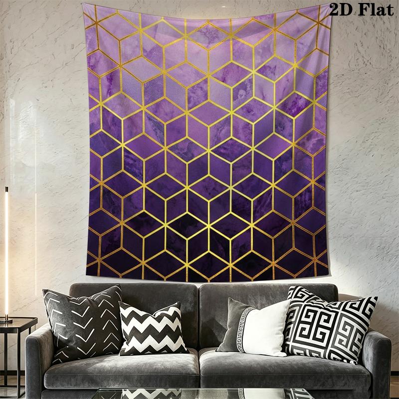Simple Geometry Wall Tapestry Aesthetic Wall Hanging Printed Fabric Blanket Decorative Tapestries for Bedroom Living Room Home Decor