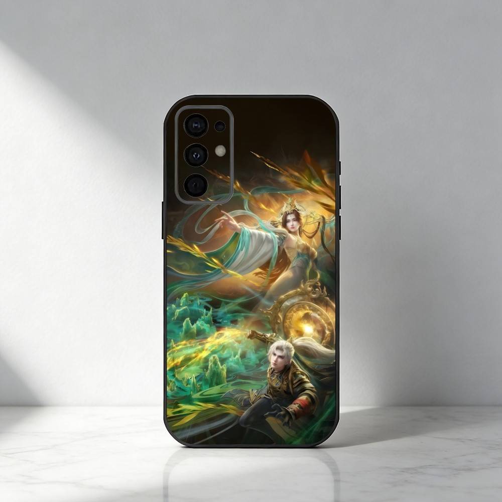 Wanmei Shijie Fire Fairy and Shi-hao Phone Case For Samsung S25,S24,S21,S22,S23,S20,Ultra,S26,Plus,Fe,Note,5G Black Cover