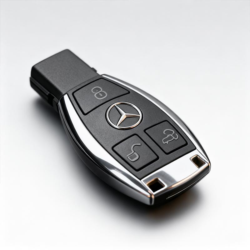 DDJ2   13mm Aluminum Car Key Fob Remote Emblem Badge For Mercedes Benz A C E Class CLA CLS W204 W205 W212 W213 Auto Tuning Accessories