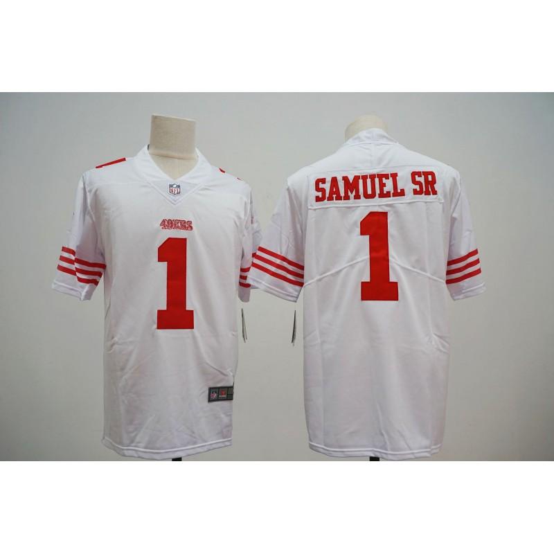 Mens NFL San Francisco 49ers Short Sleeve Jersey Embroidered Team Apparel Fan Wear Sports Gear