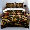 3Pc Pollock Splatter Paint Bedding Set,Vintage Abstract Ink Splash Print Duvet Cover 1 Duvet Cover 2 Pillowcases Single Double