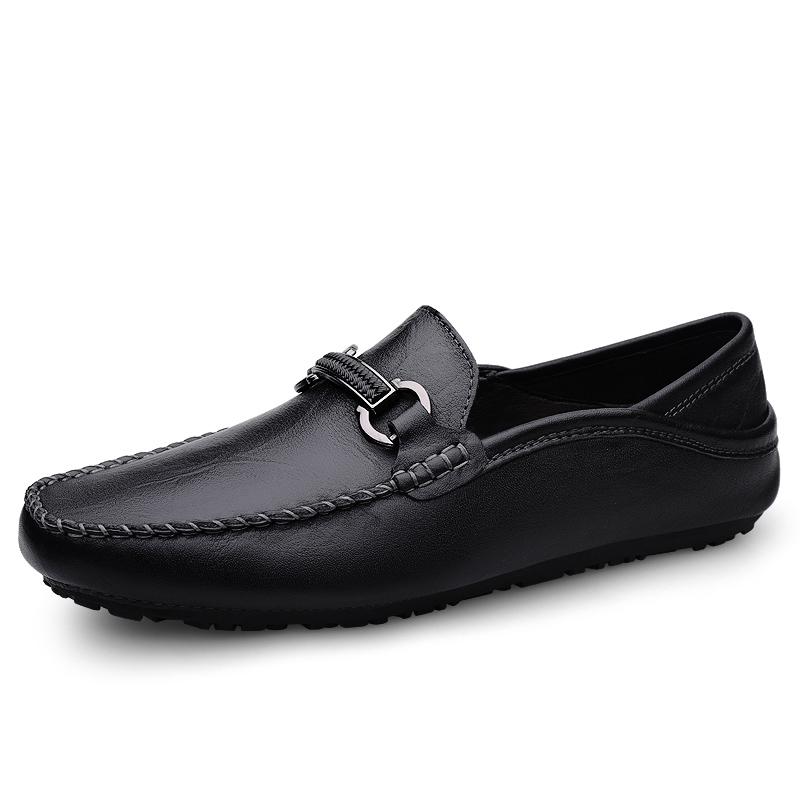 FashionComfy Leather Casual Shoes Men Handmade Slip On Footwear Ultra-light Walking Shoes Outdoor Driving Footwear Handmade Man Loafers