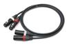 MOGAMI 2534 Red and White XLR Microphone Cable (2 Pairs, 1m)