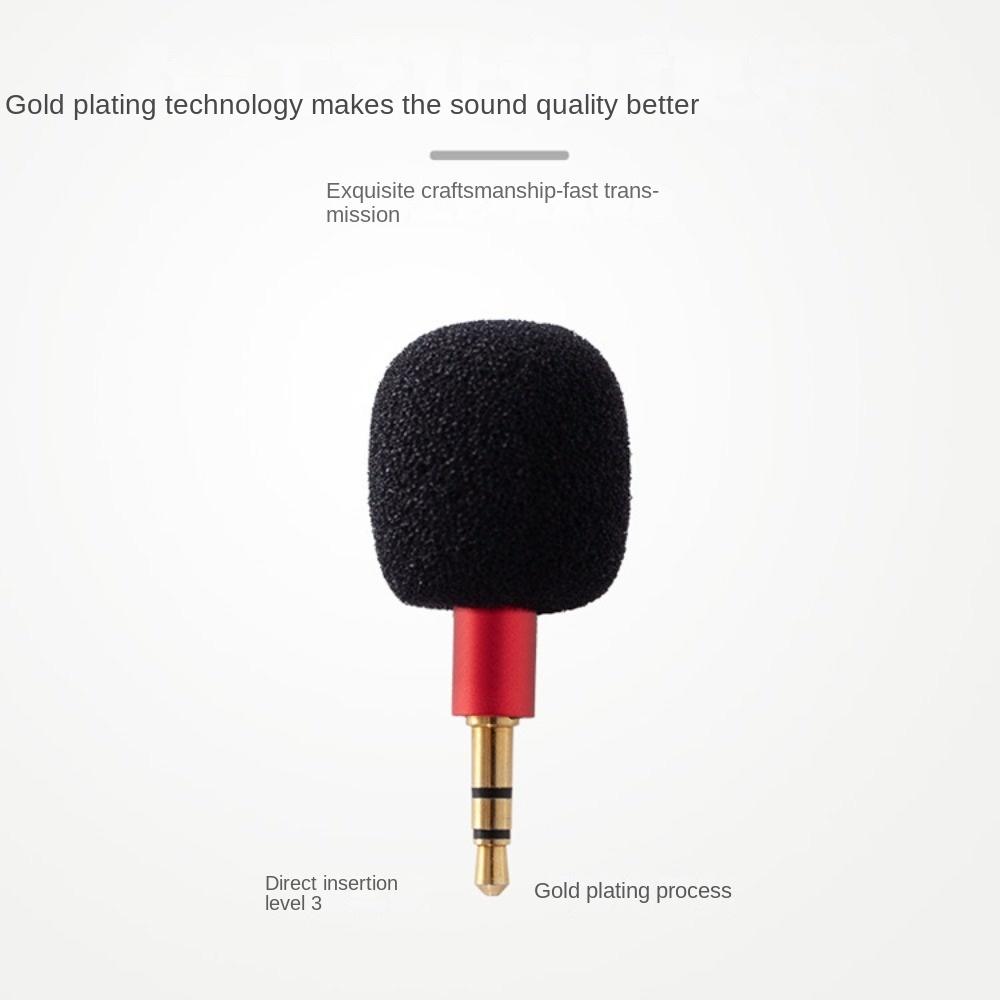 Portable Metal Mini Microphone Plug and Play Mic 3.5mm Metal Mini Microphone 4 Pole 3 Pole Speaker Microphone Computer