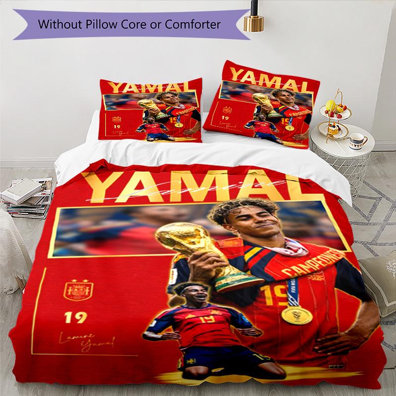 3pcs Yamal Design Cover Set - HD Printed Bedding with 1 Cover and 2 Pillowcases - Perfect for Home and Dorm Decor
