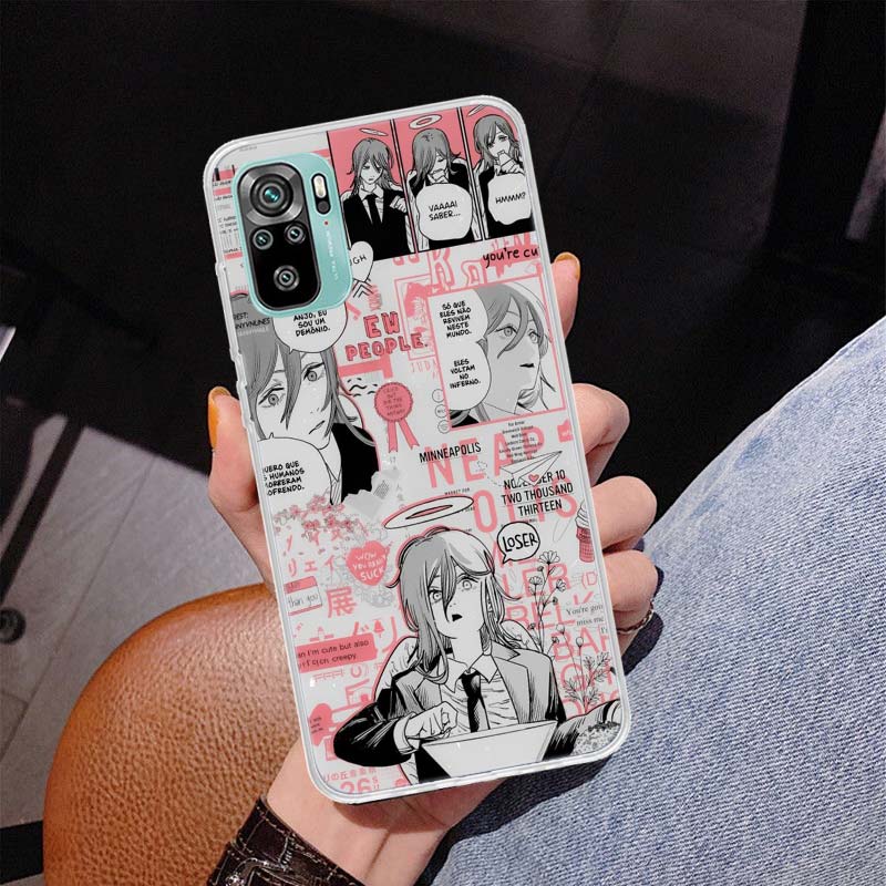 Чехол для телефона Chainsaw Man Makima Power Cover для Xiaomi Redmi Note 10 Pro Max 10S 9 9S 9T 8 8T 11T 11S 11 5G 11E 7 6 5 4X Coque Ca