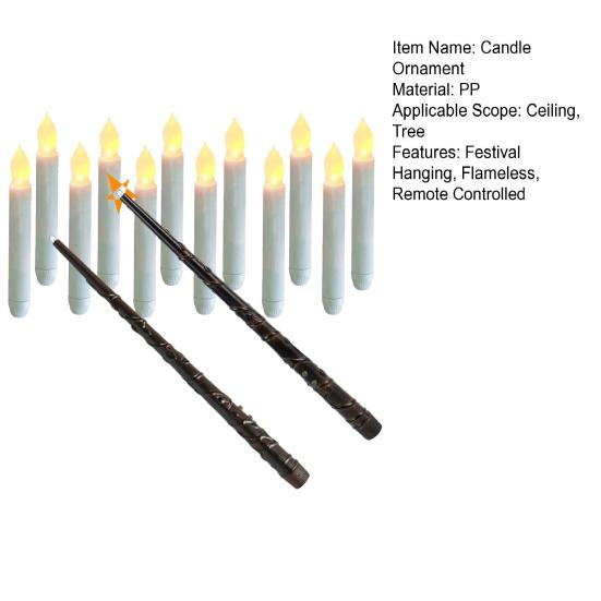 12 шт. Подвесные свечи, беспламенные плавающие свечи с дистанционным управлением, работающие от батареек