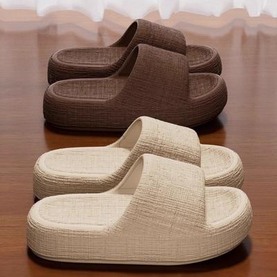 Женские летние шлепанцы на толстой подошве для улицы, новые домашние комнатные нескользящие и не пахнущие женские сандалии