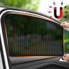 5D Carbon Mesh Car Side Windows Sunshade Summer Sunscreen Heat Insulation Sun Blind Cover Sun Visor Shield Sun Shade Curtain