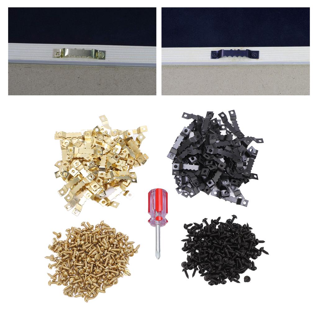 600 шт. Зубчатые подвесы для картин Двухотверстные зубчатые крючки для подвешивания рам с винтами для дома на колесах, корабля