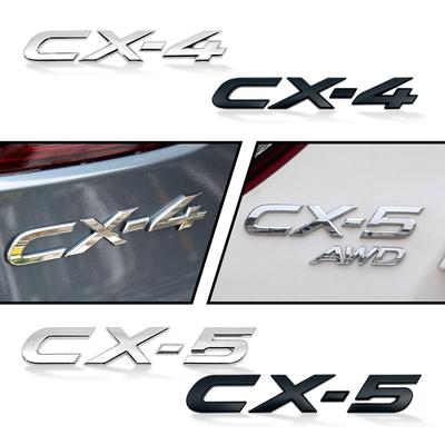 1 шт. Автомобиль 3D АБС-пластик Хромированный Серебристый/Черный CX4 CX5 CX-4 CX-5 Логотип Автомобиль Боковое Крыло Задний Багажник Эмблема Наклейка Для Аксессуаров