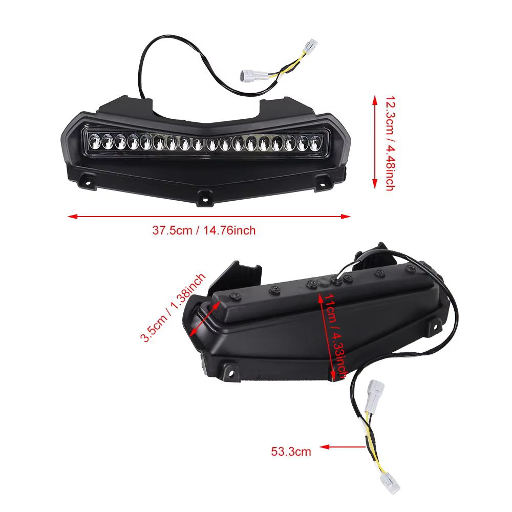 Светодиодная подсветка воздухозаборника для Yamaha RMAX 1000, передний дополнительный прожектор, панель капота, ДХО, подсветка воздухозаборника для Yamaha Wolverin 2025-2025-