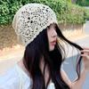 Bohemian Style Hollowed Out Beanie Cap Handmade Lace Woven Cap Cute Ethnic Style Hat  Outdoor