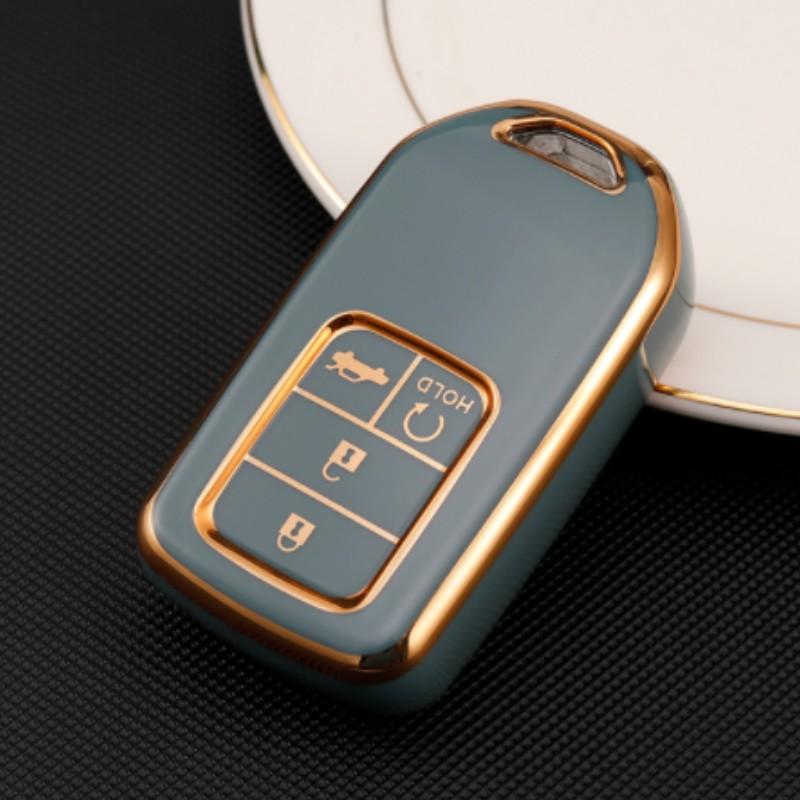 Чехол для ключей из ТПУ с 45 кнопками, чехол-брелок, держатель для Honda Civic Accord Cr-v Pilot Crv 2015 2016 2017 2018 2019 2020 2021, аксессуары