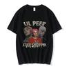 Графическая футболка унисекс с изображением рэпера Lil Peep, женская мода, винтажная футболка в стиле хип-хоп, для пар, повседневная, хлопковая, с коротким рукавом, оверсайз