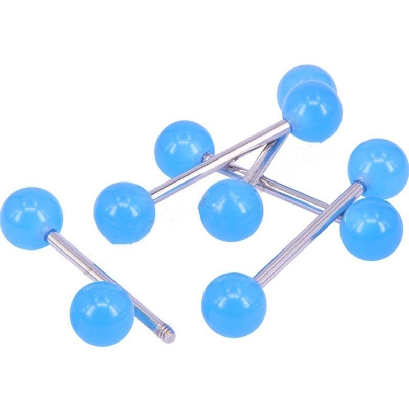5/10 шт. Яркий шарик для пирсинга языка через мягкое акриловое кольцо для языка, ювелирные изделия, пирсинг для губ