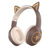 Высококачественные милые Bluetooth-наушники с кошачьими ушками для девочек, беспроводные/проводные, идеально подходят для онлайн-использования
