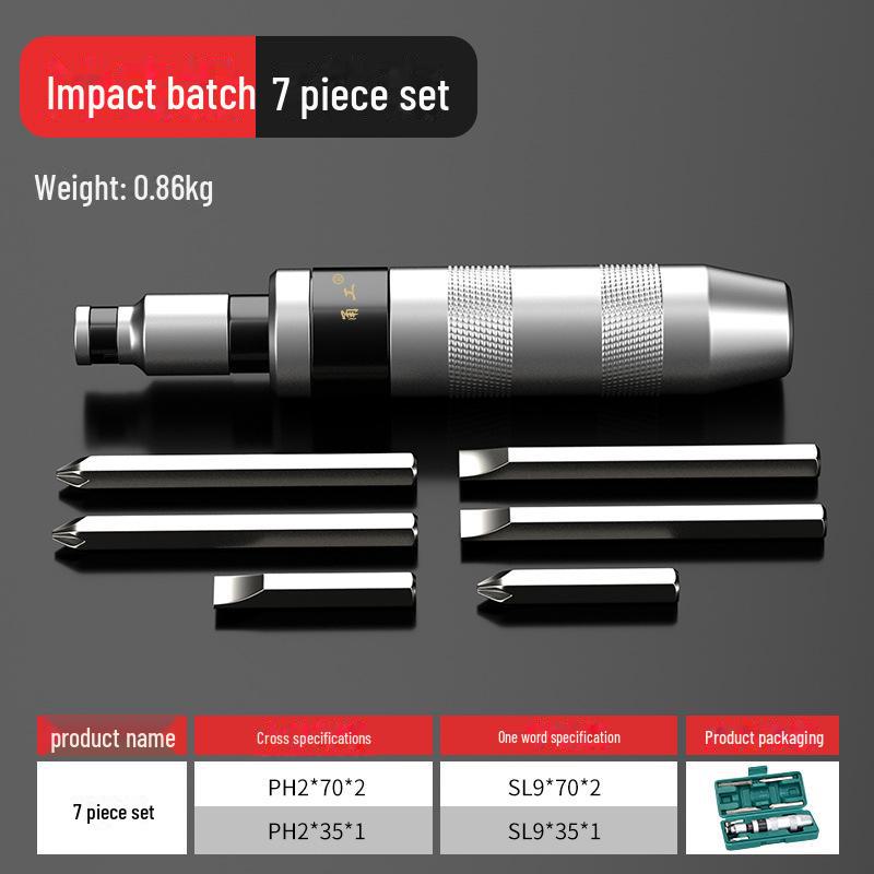 Набор отверток с ударным и молотковым механизмом: Ослабляйте, извлекайте и закручивайте винты без усилий.