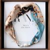 Retro Multifunctional Lazy Magnetic Silk Scarf With Diamond Studded Magnetic Buckle Small Scarf Headband For Women