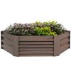 Raised garden bed. Herb garden. Weatherproof. Open bottom. 113 x 98 x 30 cm. Dark brown